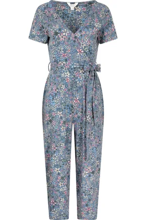 Mountain Warehouse Jumpsuit Santorini med blommig omlott för damer/damer (Grått)