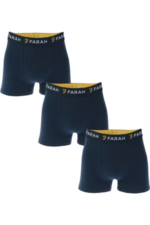 Farah Aveleer Boxershorts för herrar (Förpackning med 3 st) (Marinblått)