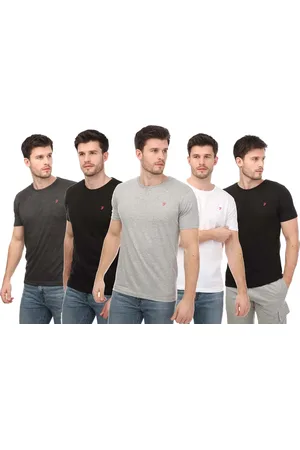 Farah Briars Lounge T-Shirt för herrar (Förpackning med 5) (Svart/grå/vit)