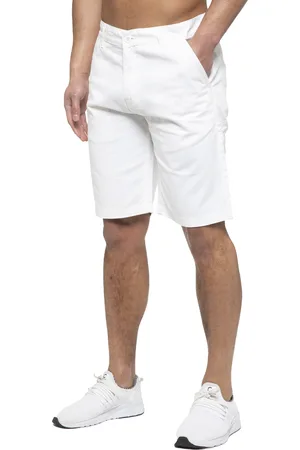 Enzo | Chino Shorts i vitt för herrar