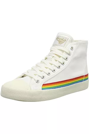 Gola Damunderlägg hög regnbåge droppe sneaker, Off White Multi, 36 EU