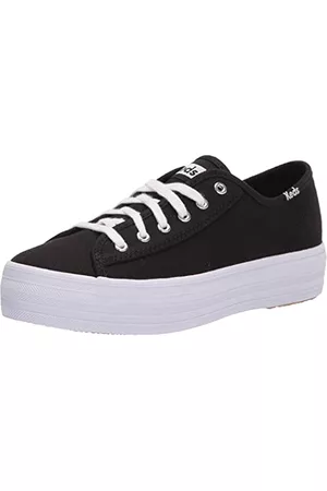 Keds Dam trippel spark org kärna kanvas sneaker, Svart7 UK
