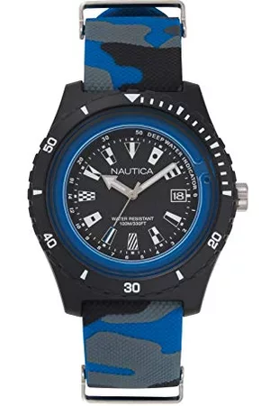Nautica Unisex vuxna kvartsklocka med silikonarmband NAPSRF009