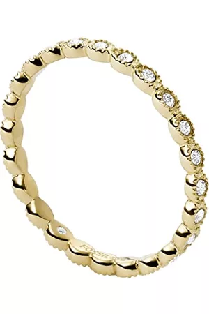 Fossil Kvinna Guldringar - Kvinnors guld rostfritt stål bandring, JF03749710