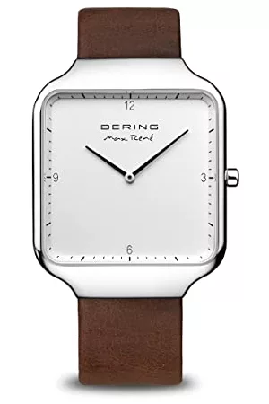 Bering Unisex Analogt Quarz Max René Collection armbandsur med Kalvskinn Armband och Safirglas