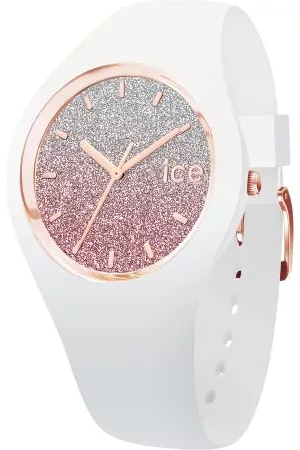 Ice-Watch – Ice Lo vit rosa – vit damklocka med silikonarmband armband Small Vit