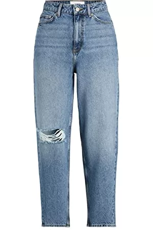 JACK & JONES Dam JXLISBON MOM HW CR4014 NOOS jeans, medium blå denim, 32/32, Mellanblå denim, 32W x 32L
