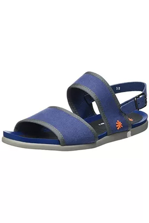 Art Kvinna Sandaler - Larissa, platt sandal dam, Marinblå, 40 EU