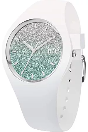 Ice-Watch Ice Lo vit turkos – vit damklocka med silikonarmband armband Medium blå