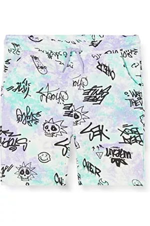 Koton Pojke Slipsar - Pojkar graffiti tryckta shorts bomull slips midja, design (0 d0), 4-5 År