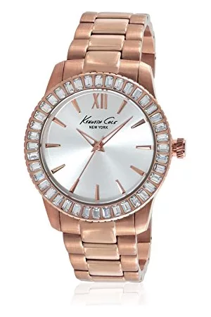 Kenneth Cole Dam analog kvartsklocka med rostfritt stål armband IKC4991_PLATEADO