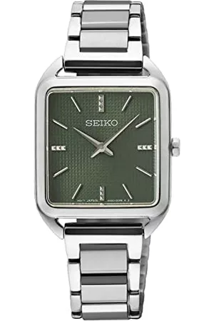 Seiko Kvinna Armband - Dam analog kvartsklocka med rostfritt stål armband SWR075P1, silver