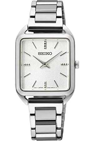 Seiko Kvinna Armband - Dam analog kvartsklocka med rostfritt stål armband SWR073P1, silver, Armband