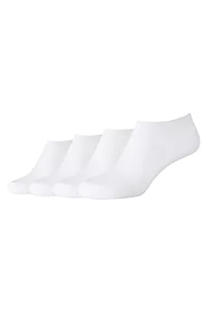 Camano Damer online kvinnor bomull fin osynliga sneakers 4p, vit, 35–38
