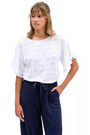 Oxbow T-shirt dam, Vitt och blått, FR : XS (Taille Fabricant : 0)