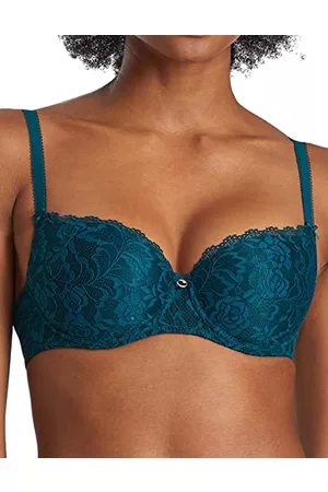 Aubade ROSESSENCE_HK04 Push Up Bra, djup grön, 95C dam, Djup grön, 80C