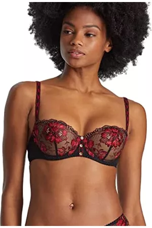 Aubade Summer Melodiy_ICF14 halv Bra, svart körsbär, 80G dam, Svart körsbär, 65G