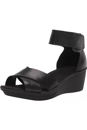 Naturalizer Riviera Sandaler för kvinnor, svart läder, 39 EU, Svart läder, 39 EU