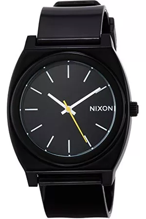 Nixon Time Teller P armbandsur analog kvarts med plastarmband, svart, one sie, Bälte