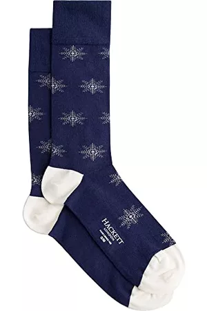 Hackett Herr snöflingor SCK Socks, NVY/Off WHT, S/M