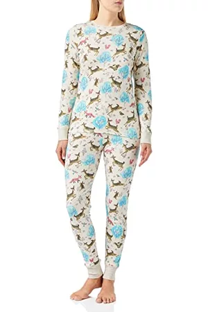 Hatley Dam långärmad pyjamasset, pyjamas, självlysande julgranar, X-Small