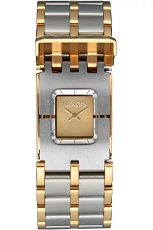 Nixon Dam analog kvartsklocka med armband i rostfritt stål A13621921-00, Silver-guld