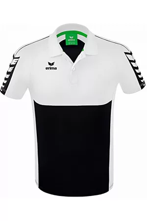 Erima Tränings t-shirts - Unisex Six Wings Sport pikétröja, svart/vit, M