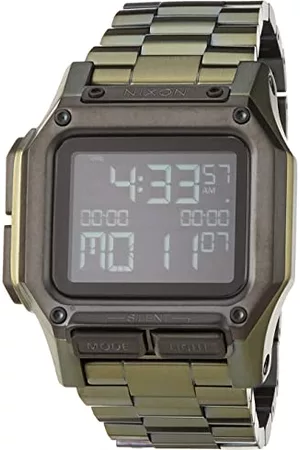Nixon Unisex digital japansk automatisk rörelse klocka med armband i rostfritt stål A1268-1089-00, Surplus-svart