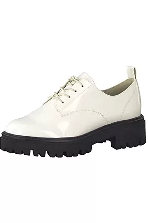 Tamaris Kvinna Finskor - Damer 1-1-23772-29 Oxford, elfenben PATENT, 38 EU