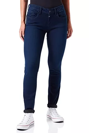 Timezone Damer snäva SanyaTZ jeans, amiral Blue Wash, 33/32
