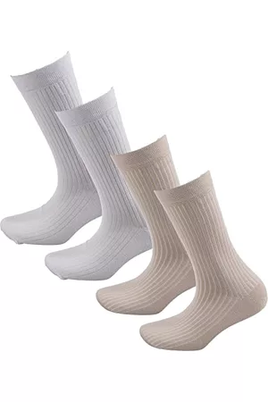 Camano Dam online kvinnor Silky Feeling Rib Socks 4p, vit, 35–38