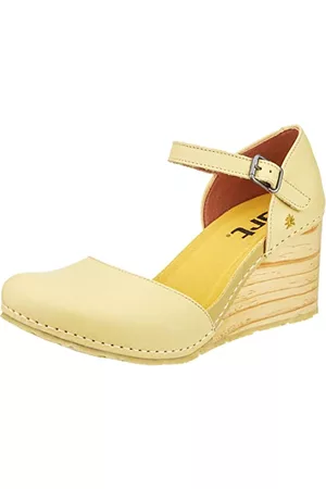 Art Kvinna Sandaler - 1571 Denia kilsandal, Gult vete, 38 EU