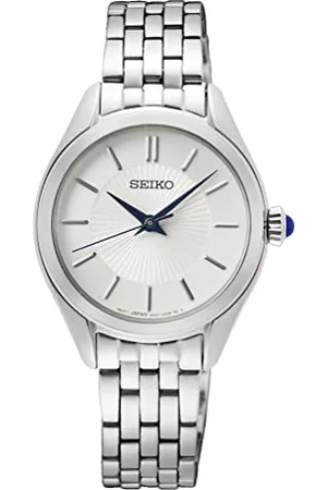 Seiko Kvinna Armband - Dam analog kvartsklocka med rostfritt stål armband SUR537P1, silver