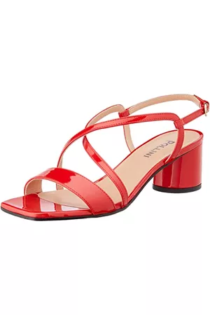 Pollini Sandalo-sandaler för kvinnor, Rosso, 39 EU