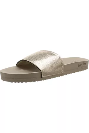 flip*flop Dam pool metallisk krackad sandal, toupe - 40 EU