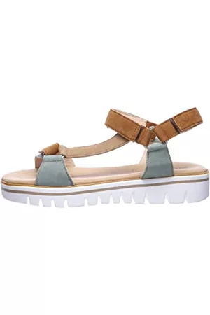 Lurchi Kvinna Sandaler - Damer Sofila platta sandaler, Matcha Cognac, 41 EU
