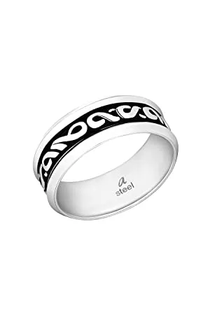 Amor Kvinna Silverringar - Ring rostfritt stål unisex kvinnor män ringar, silver, levereras i smycken presentförpackning, 9240968, Metall, ingen ädelsten