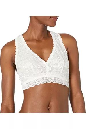 Cosabella Kvinna Icke-vadderad BH - Damer Say Never Curvy Racie Racerback bralette Plunge-BH, måne elfenben), X-small