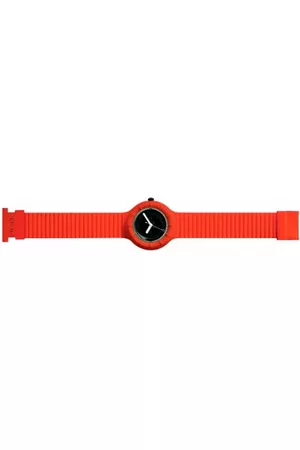 Hip Klockor - Unisex-armbandsur kvarts analog HW0002, Orange/svart, Bälte