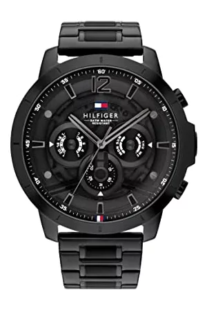Tommy Hilfiger Man Klockor - Herrklockor analog kvarts 32022052, svart, En storlek, Armband
