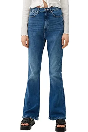 QS by s.Oliver Kvinna Bootcut jeans - Damjeans Reena, utsvängda ben, blå, 34/32, blå, 34W x 32L