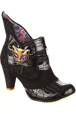 Irregular Choice Kvinna Stövlar - SS23 Miaow stövlar, svart/svart UK 6 (EUR 39), Svart, 39 EU
