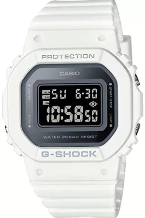Casio Kvinna Digitala klockor - Digital kvartsklocka för kvinnor med plastrem GMD-S5600-7ER, Vitt, GMD-S5600-7ER-AMZUK
