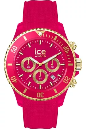 Ice-Watch Kvinna Klockor - Kvinnors analoga kvartsur med silikonband 021596, Färg: röd