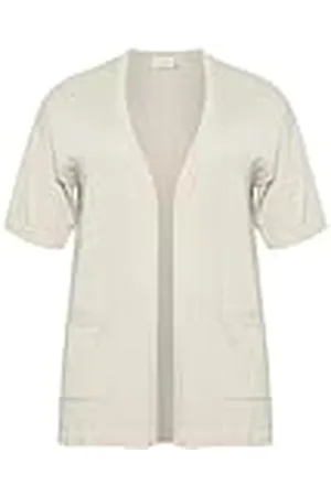 Kaffe Plus storlek kofta för dam öppen framsida casual passform shorts, , L Grande taille