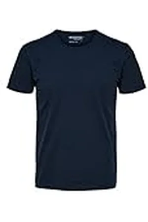 SELECTED SELETED HOMME Herr SLHAEL SS O-NECK Tee B NOOS T-shirt, Navy Blazer, S, , S
