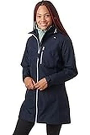 Helly Hansen Lång Belfast för kvinnor lätt vattentät vindtät andningsbar regnjacka med huva, , 3XL