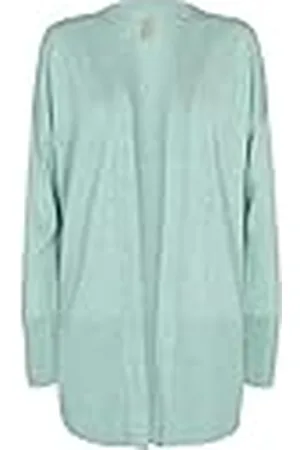 soyaconcept SC-Dollie 523 lång öppen front stickad kofta, grön haze melange, S