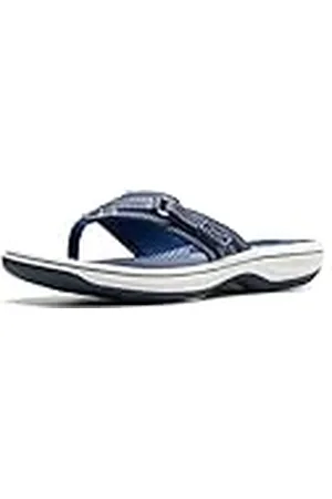 Clarks Kvinnors bris hav flip-flop, Marinblå syntetisk, 36 EU