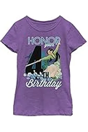 Fifth Sun Disney Flickor Mulan Four Birthday T-shirt T-shirt, lila Berry, S, , S